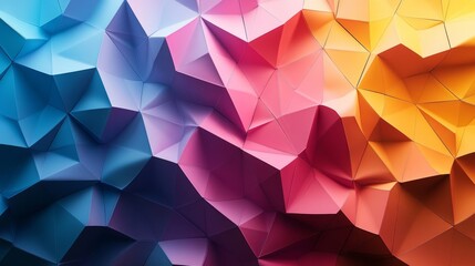 Obraz premium A Colorful Abstract Geometric Illustration with Dimensional Triangular Facets