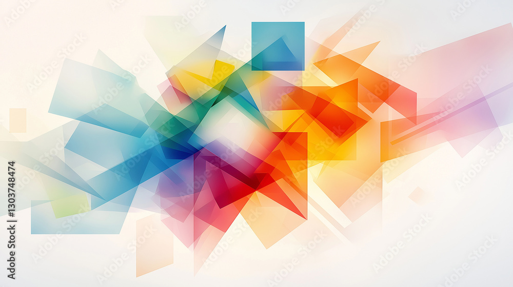 Poster an abstract explosion of vibrant colors with intricate geometric patterns swirling in its midst, ren