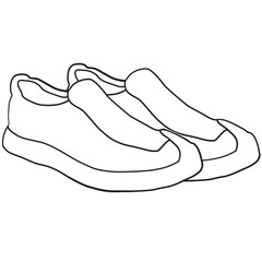 hand drawn sketch of a shoe