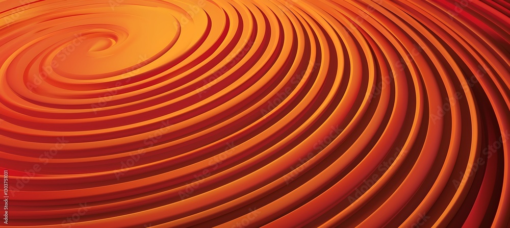 Poster striking orange-toned background featuring overlapping concentric circles for a bold visual effect