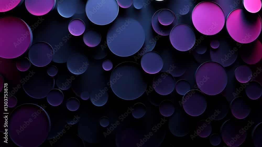 Poster abstract background shows floating circles in varying colors and sizes