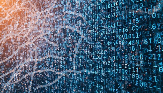 abstract binary code background