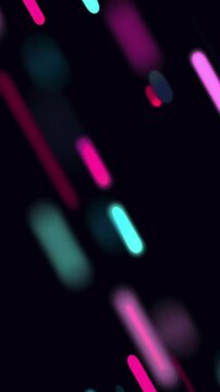 Blue & Pink Neon Lines Blurry Motion Video Template.