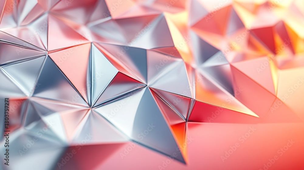 Poster a colorful geometric three dimensional modern pattern design is present