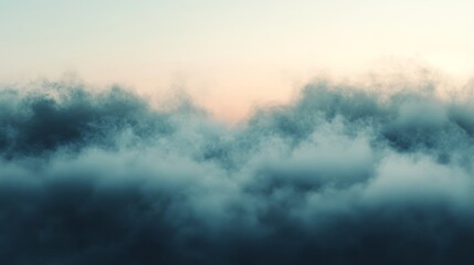 Obraz premium A beautiful blue and white sky filled with dense clouds