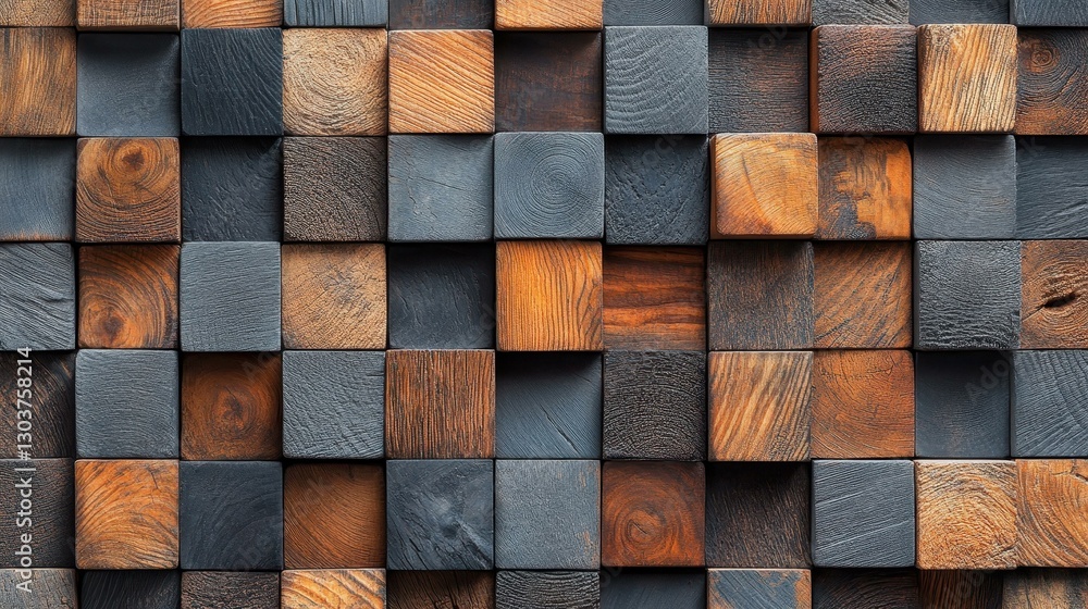 Aufkleber transform your space with rustic wood texture 3d square block tiles that bring earthy tones and arti