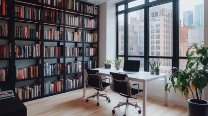 Modern office interior with city view (12)