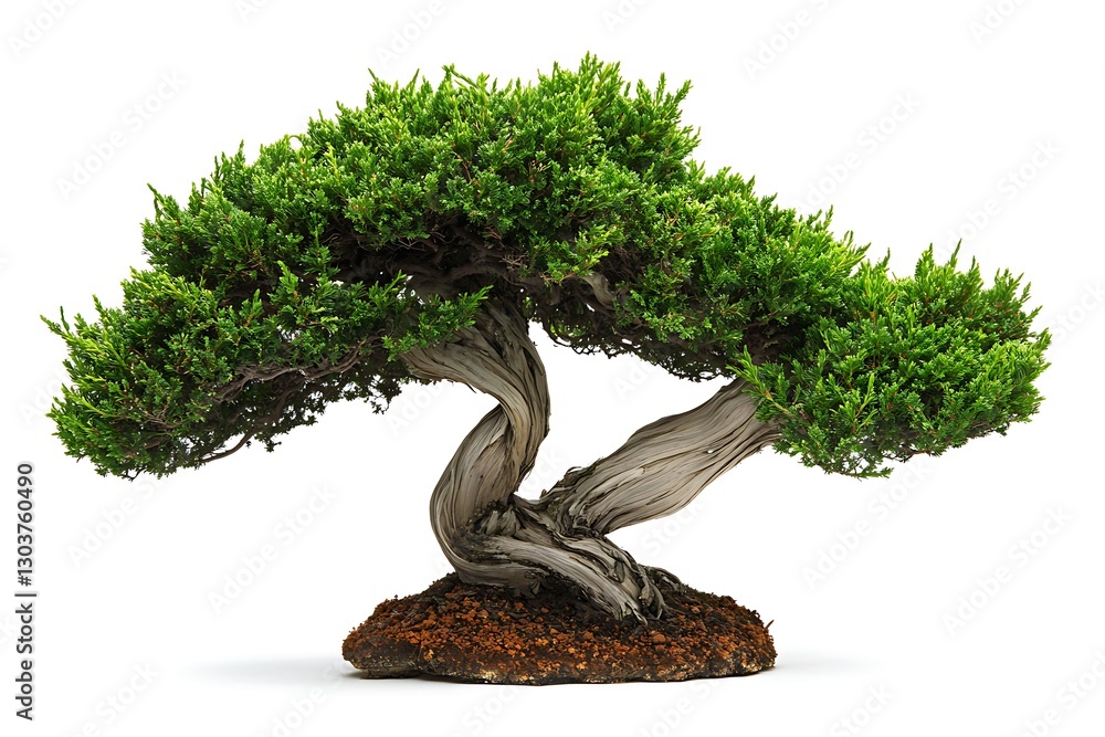 Aufkleber bonsai tree isolated on white background with clipping path and full depth of field