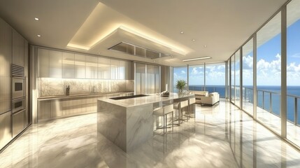Luxury Oceanfront Kitchen: Coastal Living at its Finest