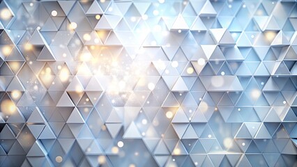 Serene Abstract 3D White Triangles with Bokeh Effect for Clean and Calm Aesthetic