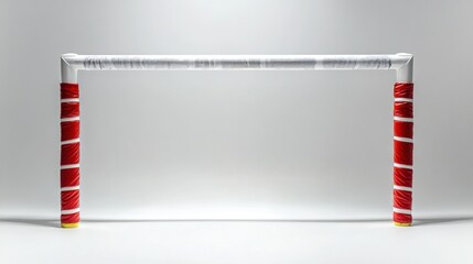 Soccer goalpost preparation field sports equipment indoor eye level training setup