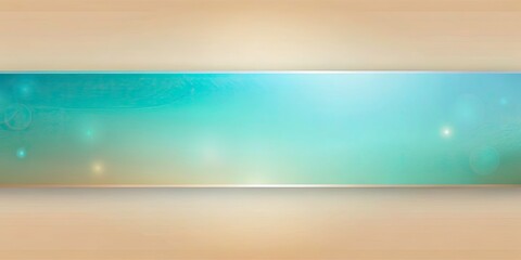 Fototapeta premium Soft Blurred Iridescent Horizontal Banner Background in Pale Turquoise, Cornflower Blue, and Sandy Brown for Elegant Architectural Photography