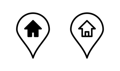 Address icon logo design. home location sign and symbol. pinpoint