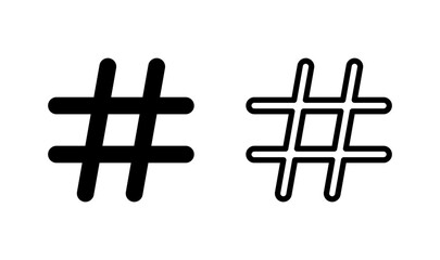 Hashtag icon logo design. hashtag sign and symbol