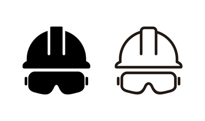 Fototapeta premium Helmet icon logo design. Motorcycle helmet sign and symbol. Construction helmet icon. Safety helmet