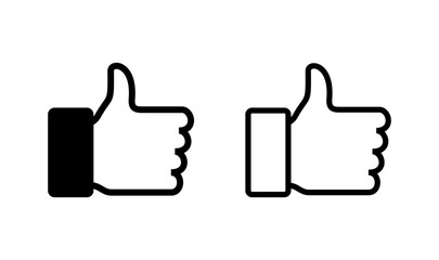 Like icon logo design. Thumbs up sign and symbol. Hand like