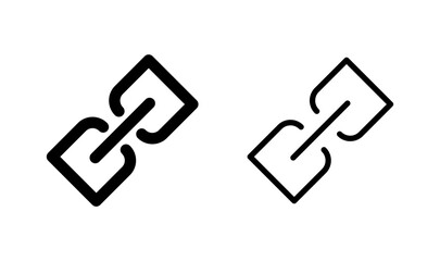 Link icon logo design. Hyperlink chain sign and symbol