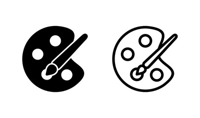 Paint icon logo design. paint brush sign and symbol. paint roller icon vector