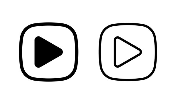 Play icon logo design. Play button sign and symbol