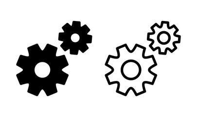 Setting icon logo design. Cog sign and symbol. Gear Sign