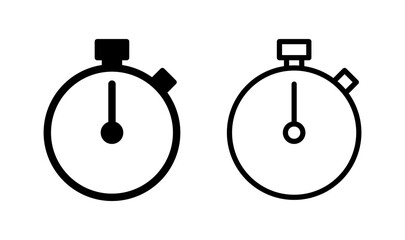 Stopwatch icon logo design. Timer sign and symbol. Countdown icon. Period of time