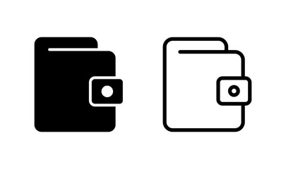 Wallet icon logo design. wallet sign and symbol