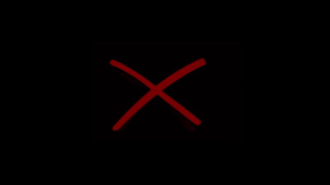 Cross Marking pen brush chalk animation overlay