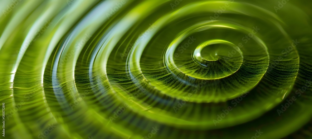 Poster bright green backdrop with overlapping concentric circles for a modern and stylish look