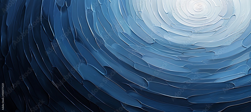 Poster cool blue overlapping concentric circles background with a smooth and modern design