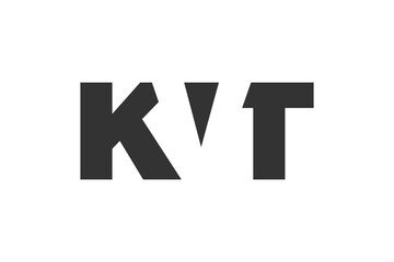 KVT logo design. Initial letter K V T bold font style for tech startups, consulting, corporate branding. Creative company name, headlines typography identity, trendy logotype.