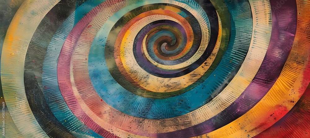 Poster light and airy background with soft pastel concentric circles blending together in a harmonious desi