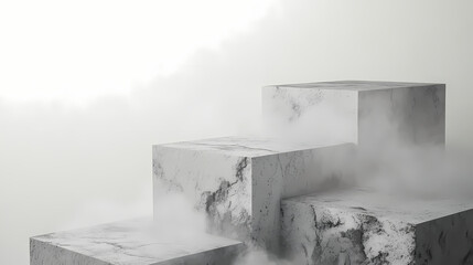 Updates text on stone blocks with a clean white background. Clarity - Mist. Illustration