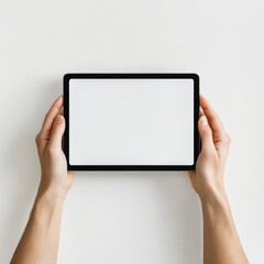 Smartphone Mockup Hands Holding Blank Screen