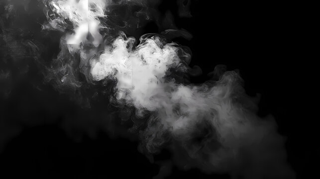 A minimalist black background, ideal for showcasing products or artwork, emphasizing simplicity and elegance. Clarity - Mist. Illustration