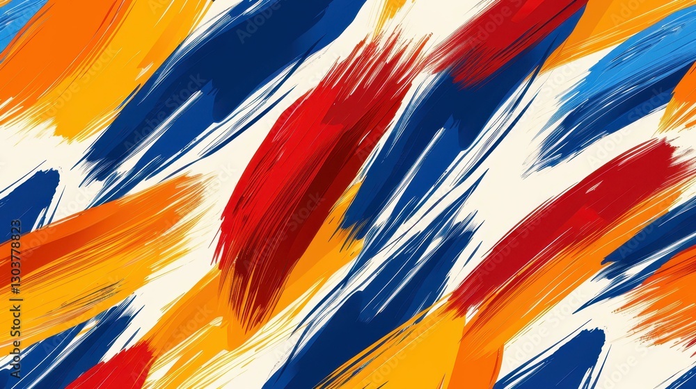 Poster discover a vibrant vector pattern showcasing playful brush strokes, perfect for both digital and pri