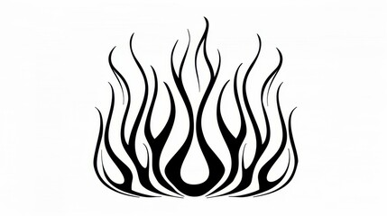 Ignite your passion with a fierce tribal black fire flames tattoo, a powerful symbol of identity and strength for true warriors.
