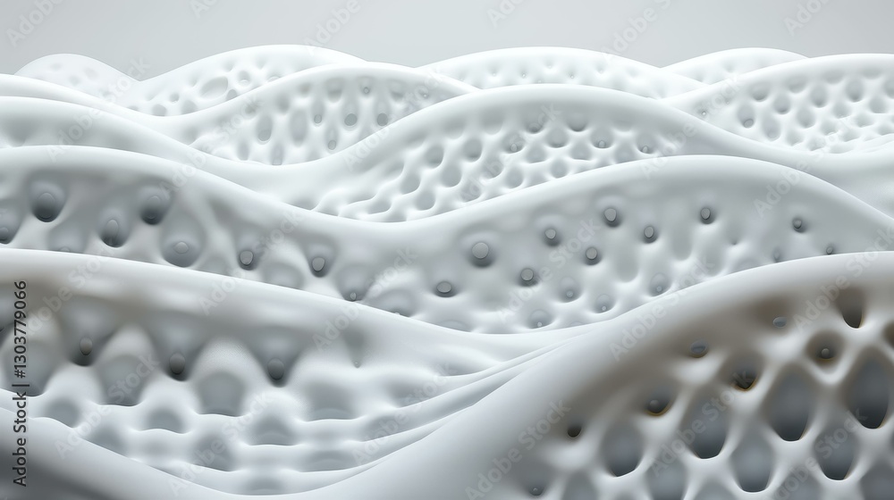 Poster dive into a stunning 3d design that melds nature and tech in a unique wireframe, blending beauty wit