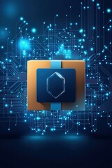Futuristic Package with Technology Background