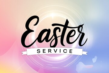 Easter Service Announcement Graphic Design