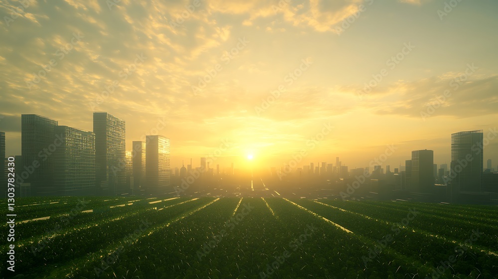Aufkleber ahmadwahyuutomo776@gmail.com A panoramic view of a futuristic sunrise showcasing vibrant colors and advanced architecture.