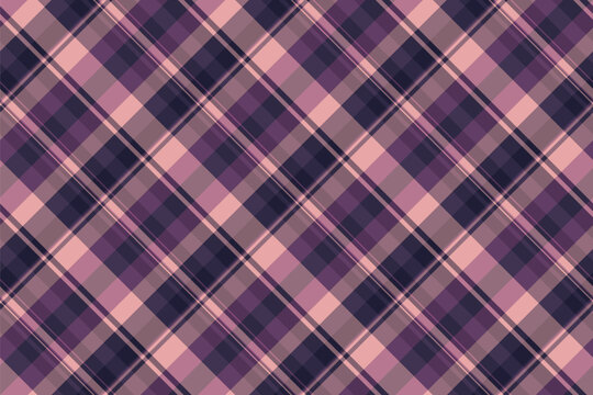 Lined pattern vector seamless, shop background check tartan. Majestic fabric plaid textile texture in pastel and purple colors.