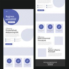 Email marketing newsletter template Layout for Multipurpose agency business. or Editable landing page for minimal UI web template built to market and promote your business
