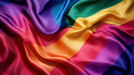 Vibrant Rainbow Silk and Light Effects ,Commercial Background ,LGBTQ+ Pride