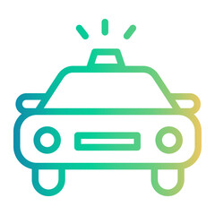 police Line Gradient Icon