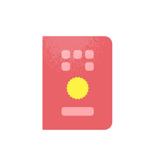 海外旅行や出張に！おしゃれなパスポート風アイコン素材。