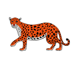 Leopard hand drawing vector illustration