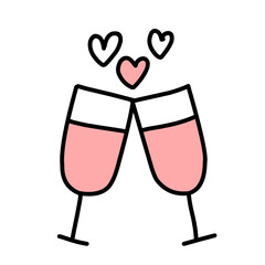 Element set for Valentine's Day