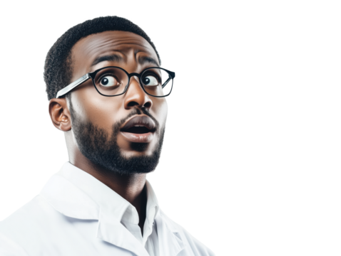 Captivating Portrait of an African Scientist: A Moment of Discovery Reflecting Curiosity, Passion, and Dedication in the Pursuit of Knowledge