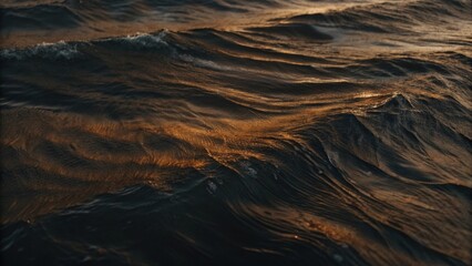 Topview waves ocean. Aerial view of night ocean waves, showcasing abstract patterns and textures in a serene ocean background. Abstract Ocean background