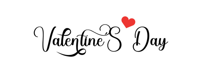 Elegant Valentines Day Design Script Font, Red Heart
